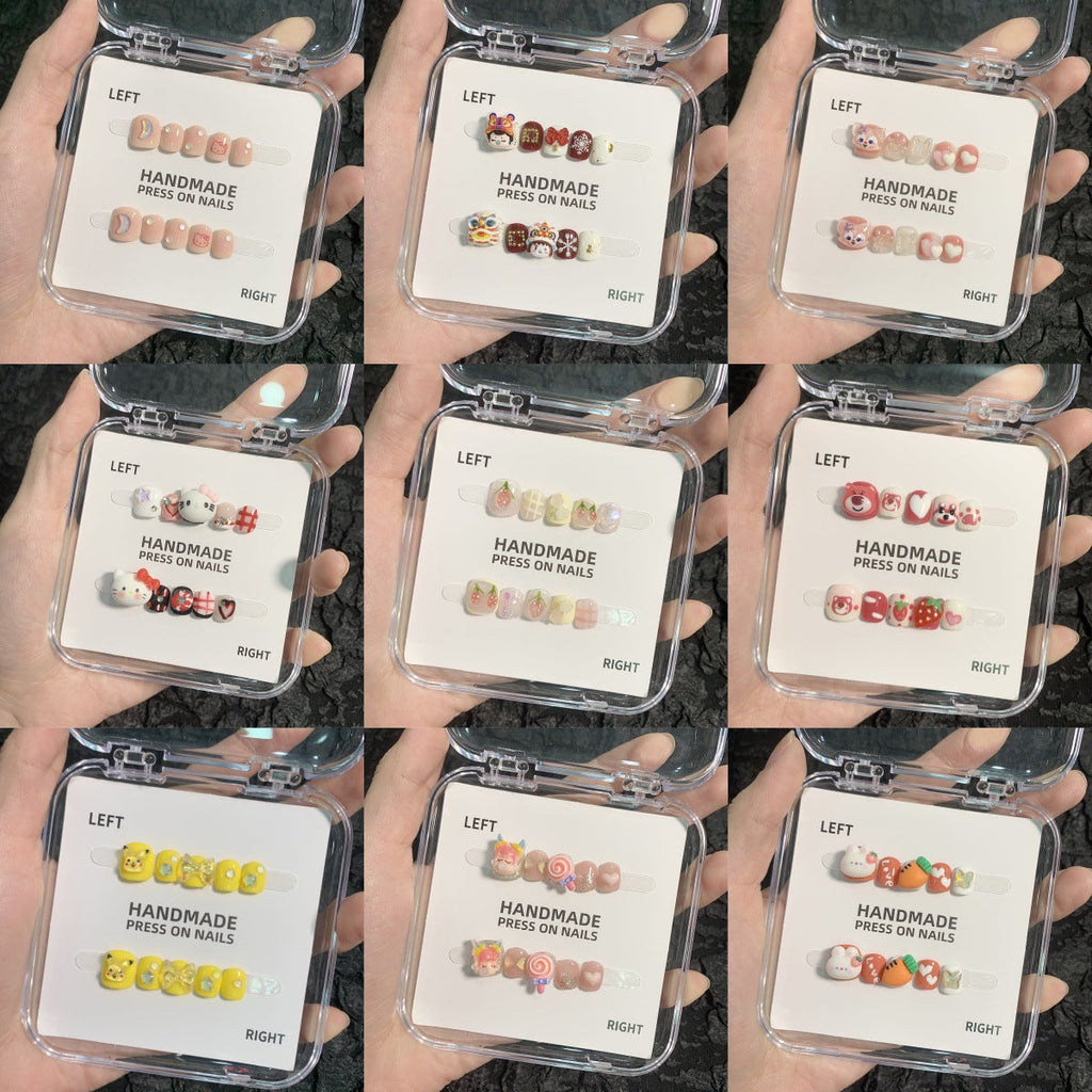 Cute Mini Cartoon Kids Press On Nails Variety Box – Image 4