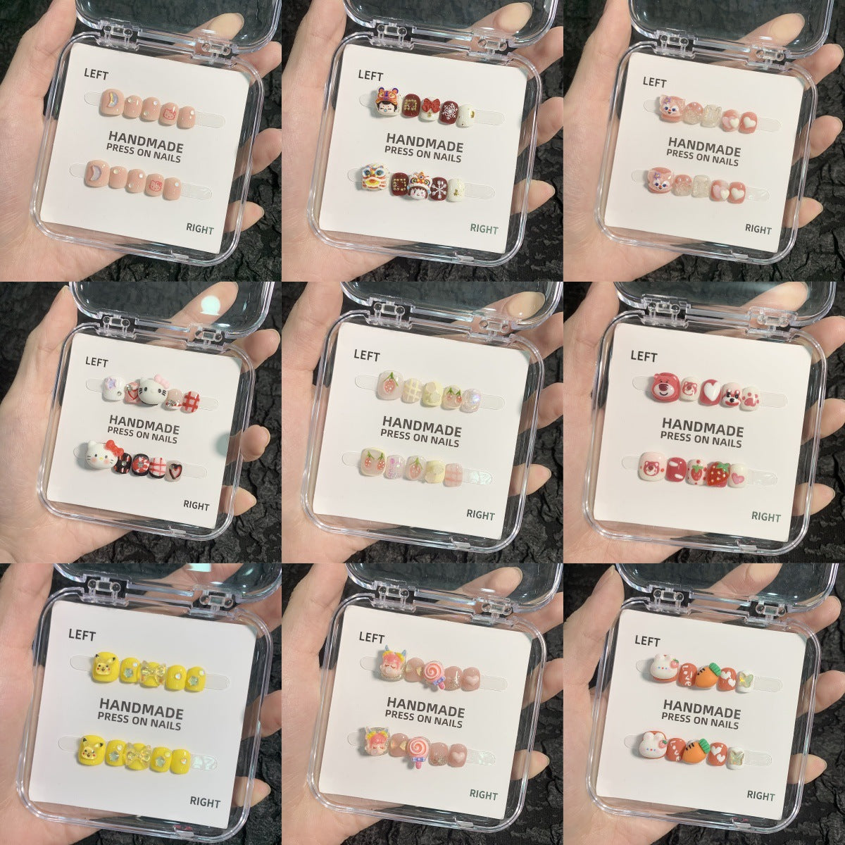 Cute Mini Cartoon Kids Press On Nails Variety Box – Image 4