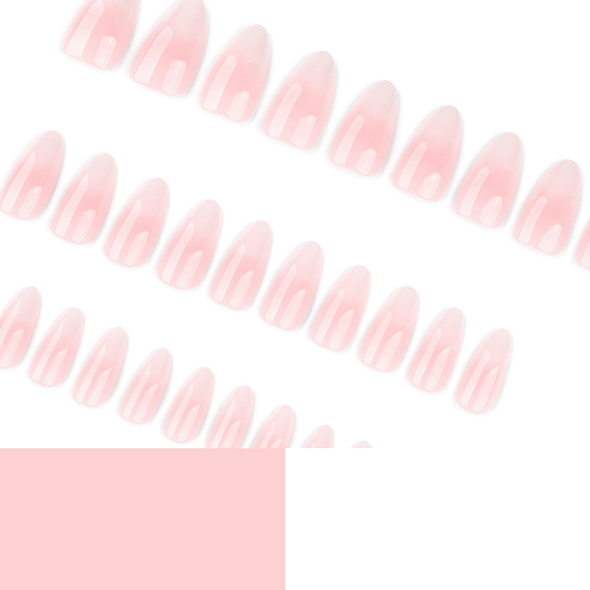 30 pcs simple French pink and white gradual change almond-shaped – Image 4