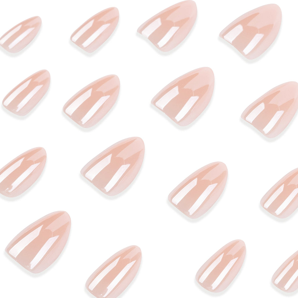 365nails: "Glossy Natural Nude Oval" – Minimalist Press-on Nails – Image 3