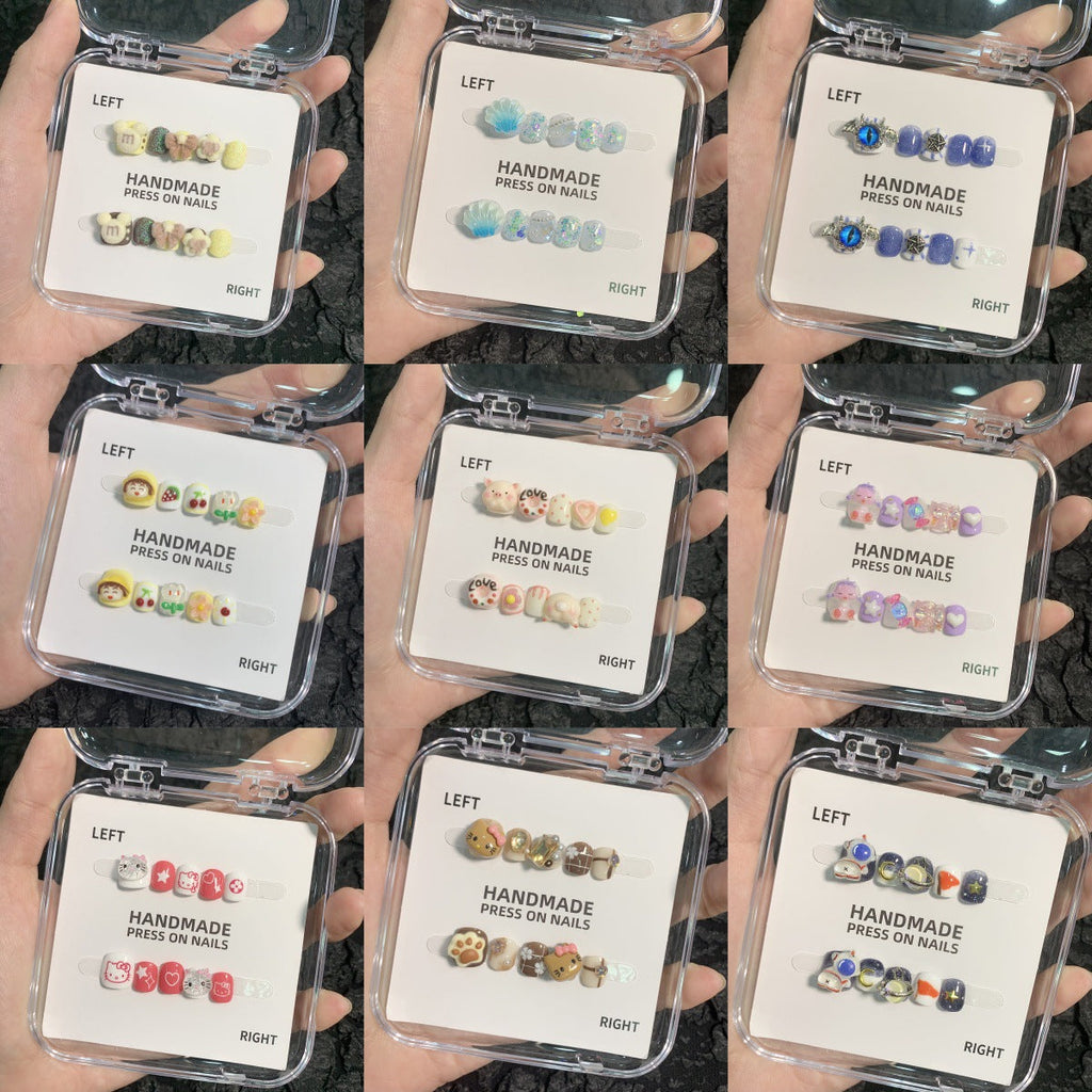 Cute Mini Cartoon Kids Press On Nails Variety Box – Image 3