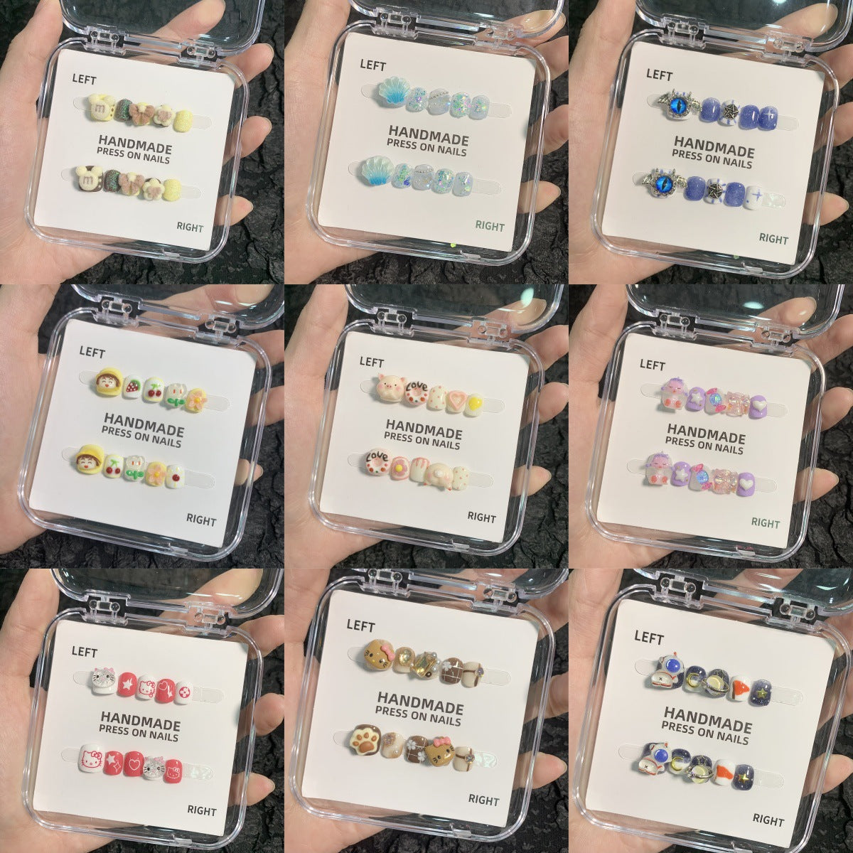 Cute Mini Cartoon Kids Press On Nails Variety Box – Image 3
