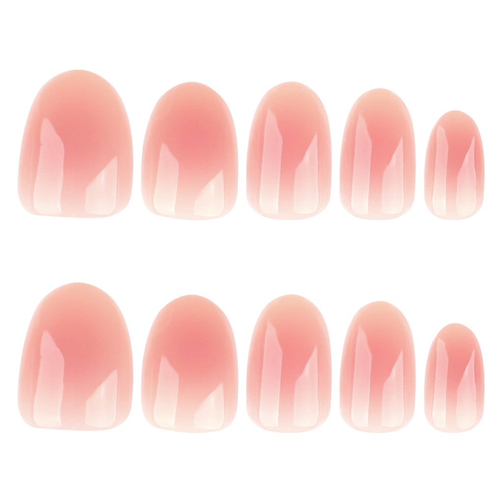"Peach Ombre Oval" – Gradient Nude Press-on Nails – Image 5