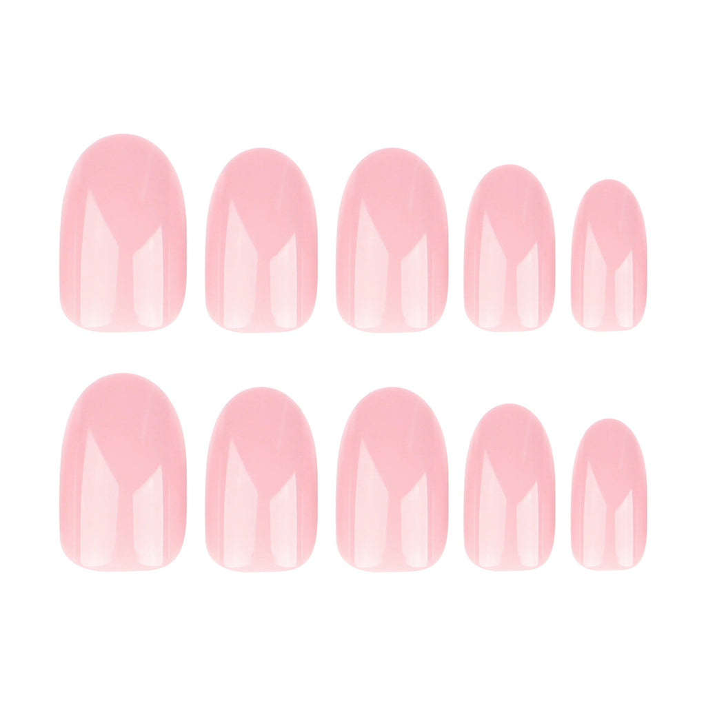 Nail art 24 pieces short round nail piece solid color monochrome simple – Image 6