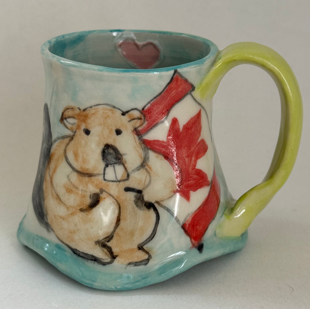 Canada Strong Handmade Pottery Mug – Canadian Beaver