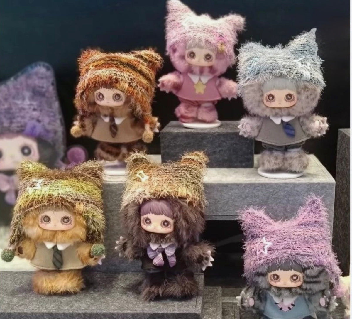 MayMei Kitten Academy Series Plush Blind Box Keychain:  TOPTOY x SURE FUN MayMei Kitten Academy Series Plush Blind Box Keychain
