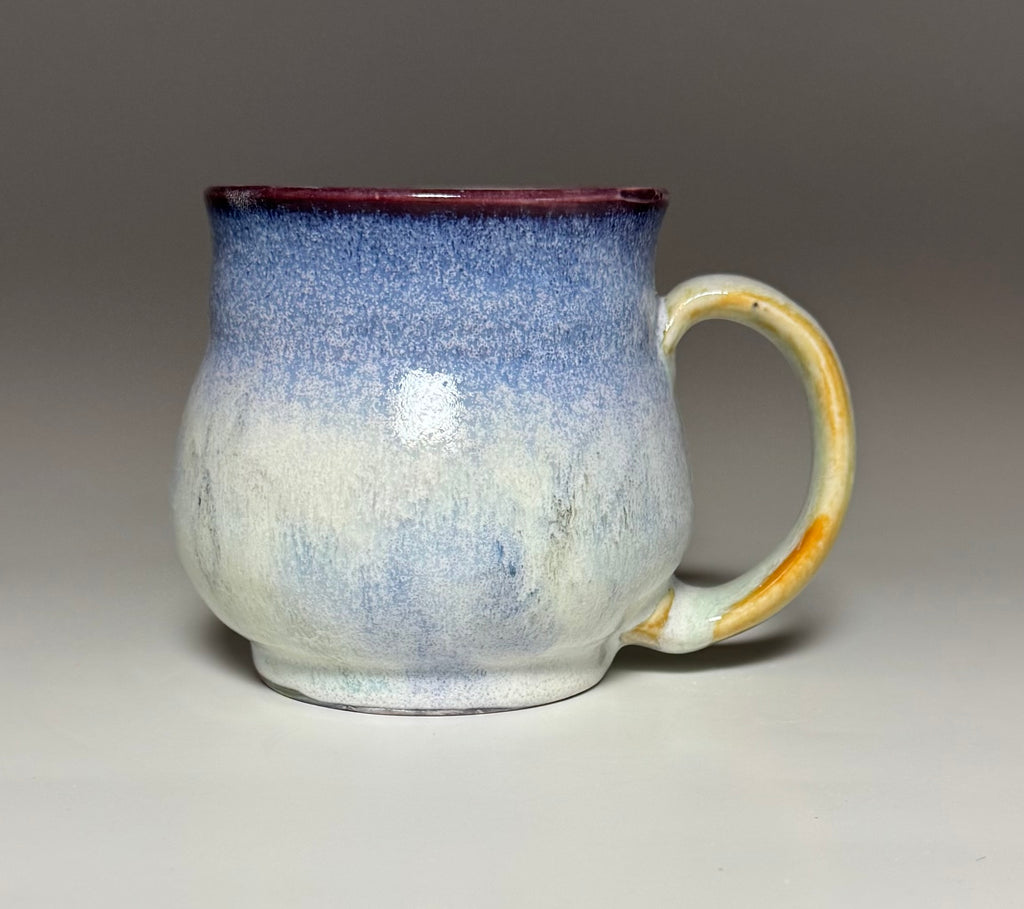 hand made belly shaped pottery mug