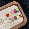 Summer Fruit Party Nails with Cat Eye and Carved Details – Image 2