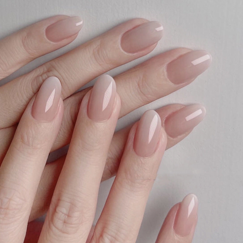 Soft Nude Gradient Almond Nails for Everyday Elegance